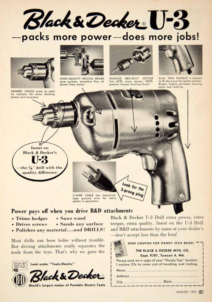 Early black and decker advert